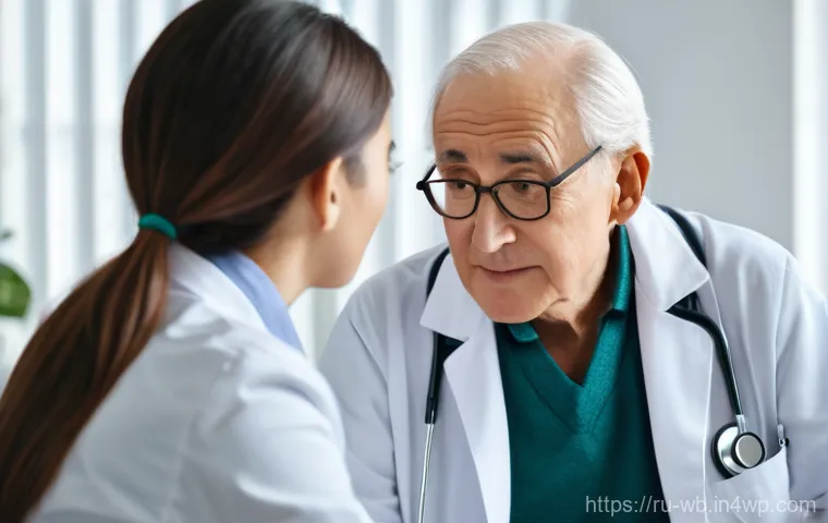 내러티브 의학의 정책적 접근 - **"A compassionate female general practitioner, dressed in a professional white lab coat and smart o...