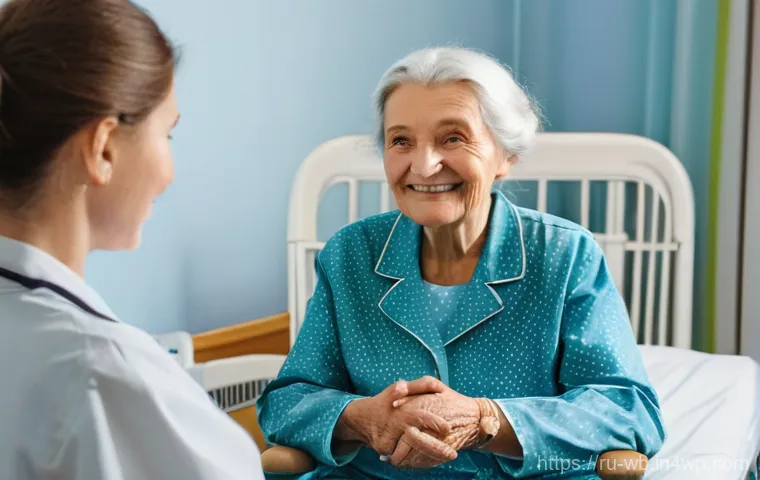 내러티브 의학에서의 정서적 지지 - **Prompt:** A compassionate Russian female doctor, approximately 40 years old, with a kind and atten...