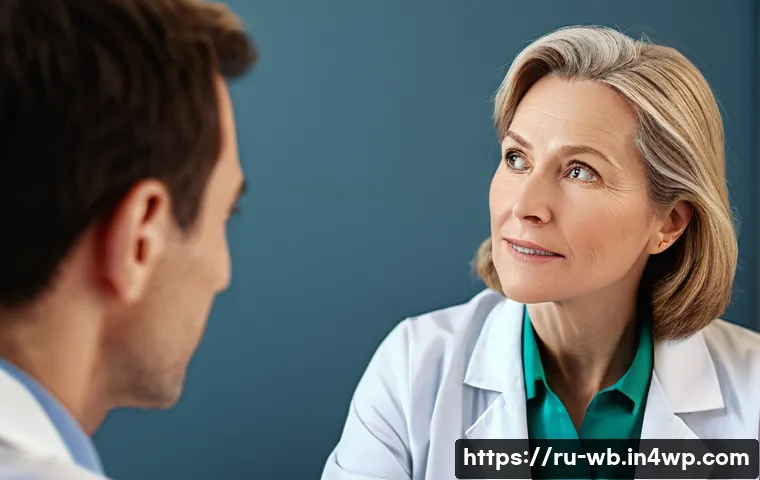 내러티브 의학의 미래 전망 - **Prompt 1: The Empathetic Physician's Consultation**
"A realistic, high-definition photograph o...