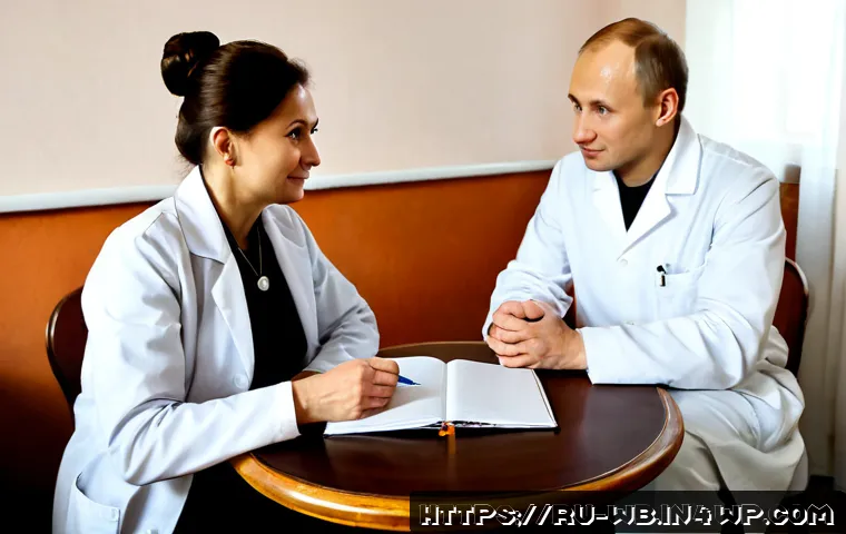 Home 15 내러티브 의학과 환자 지원 프로그램 - Photorealistic narrative medicine consultation in a welcoming Russian community health clinic, a com...